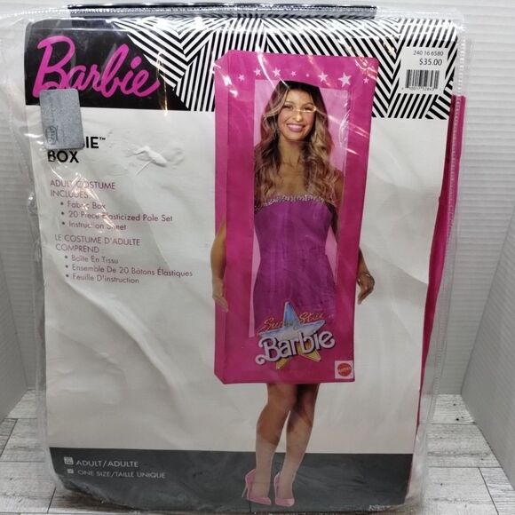 In Spirit Designs Barbie Box costume MIB Adult One size fits all - Picture 2 of 8